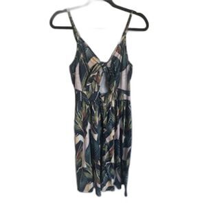 JUNGLE LEAF MIDI DRESS, SZ L